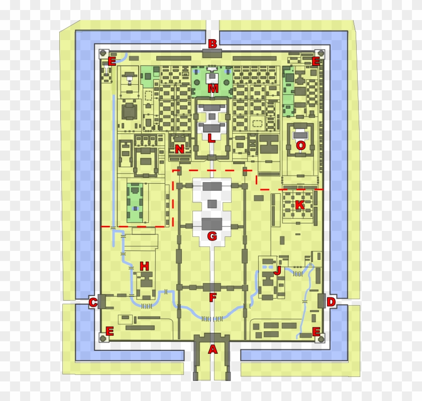 Forbidden City Map Wp 1 - Map Of The Forbidden City Clipart #4996649