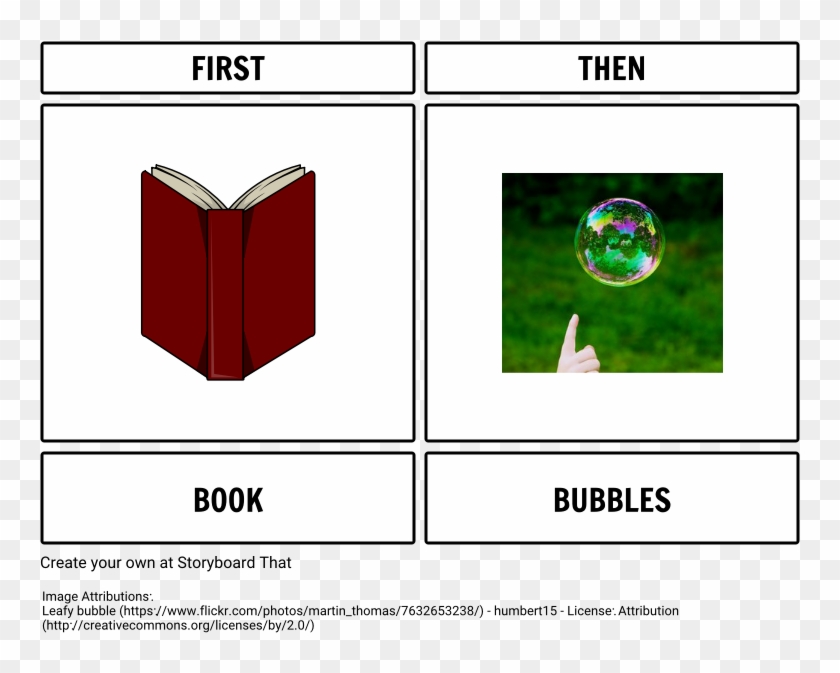 First Book Then Bubble Example - First Then Board Example Clipart #4997170
