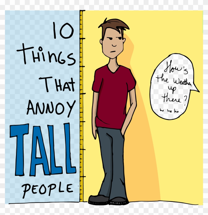 Asking How Tall A Tall Person Really Is - Tall People Problems Clipart
