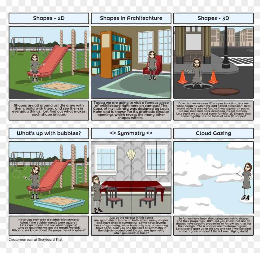 2d, 3d, And All Around Me - 2d Shapes Around Us Clipart