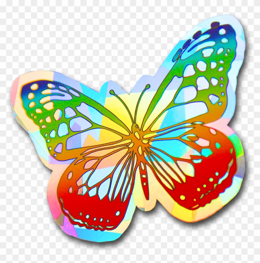 Butterfly Window Decals Stickers - Monarch Butterfly Clipart #4997883