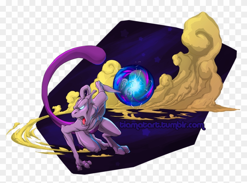 Mewtwo - Tiamat - Illustration Clipart #4998254