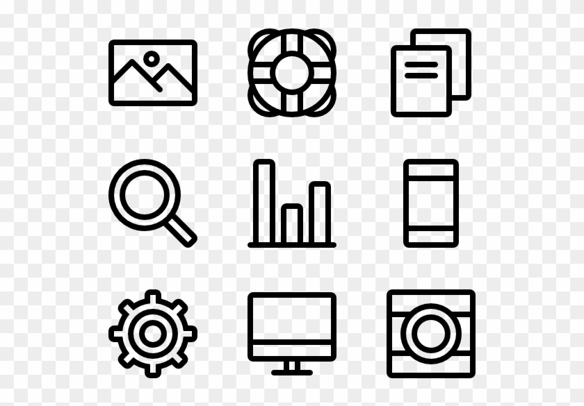 Linear Web Element Set - Contact Icons Free Clipart #4998651