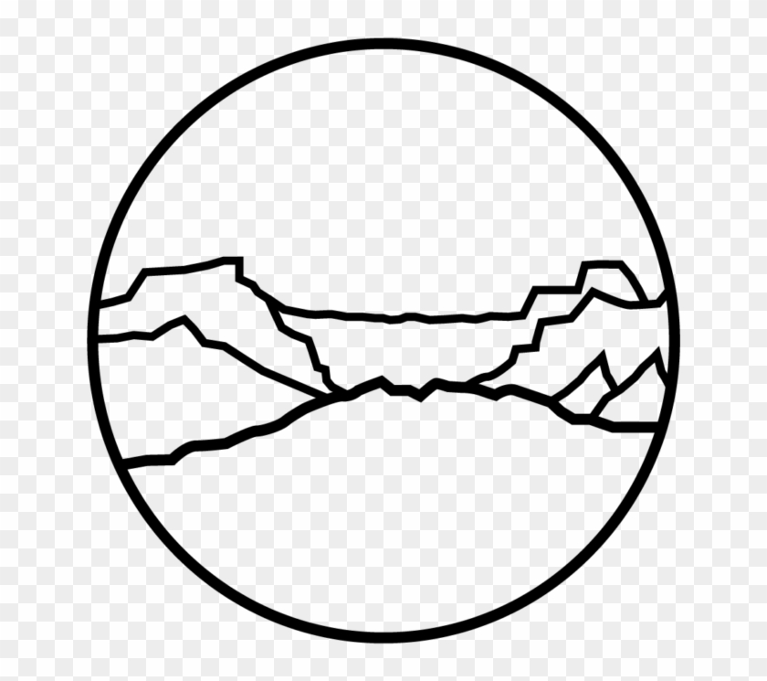 South Africa Drakensberg Mountains V2 - Line Art Clipart