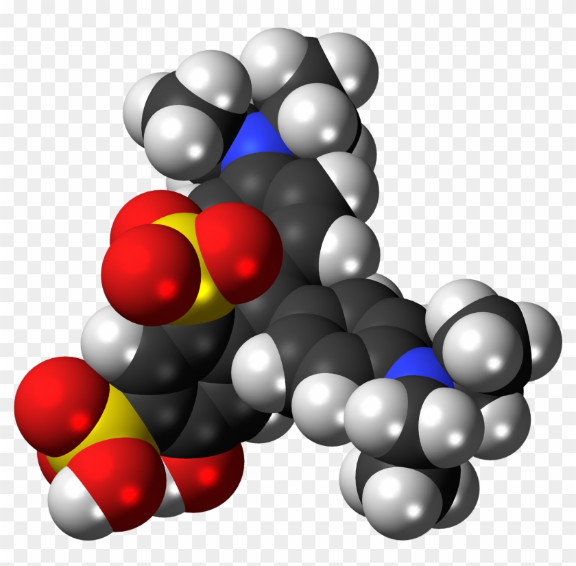 Patent Blue V Zwitterion Spacefill - Illustration Clipart #4999610