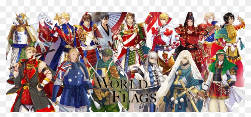 World Flags Turned Into Pretty Boys - Hinamatsuri Clipart