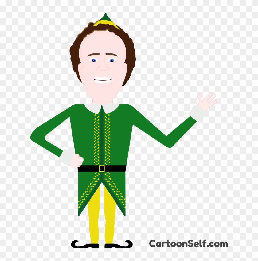 Buddy The Elf Png - Will Ferrell Elf Cartoon Clipart