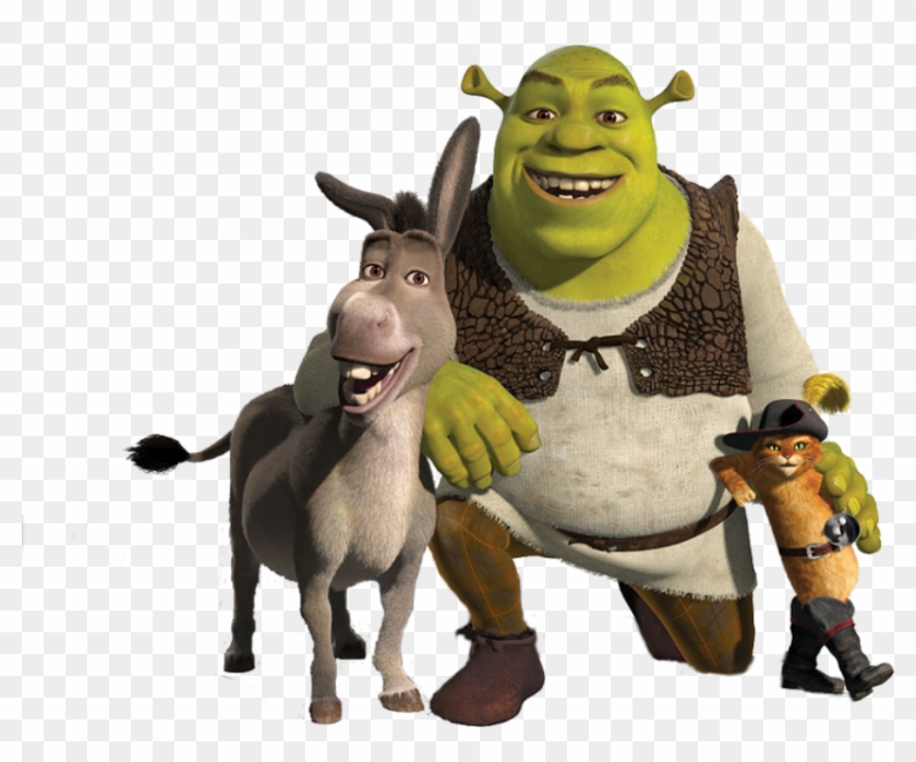 Shrek Png - Shrek Donkey And Puss In Boots Clipart