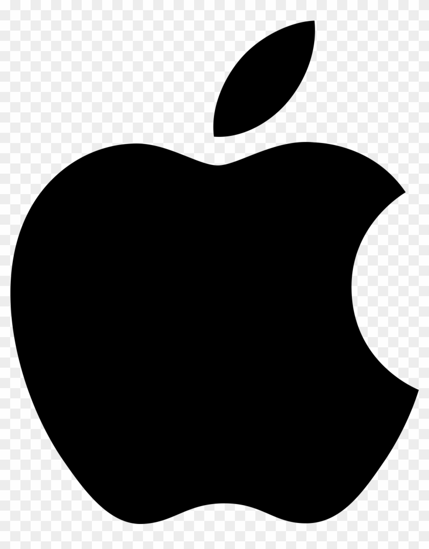 Open - Apple Logo Black Png Clipart #50464