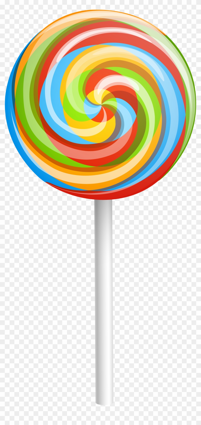 Rainbow Lollipop Png Image - Lollipop Png Clipart #50467