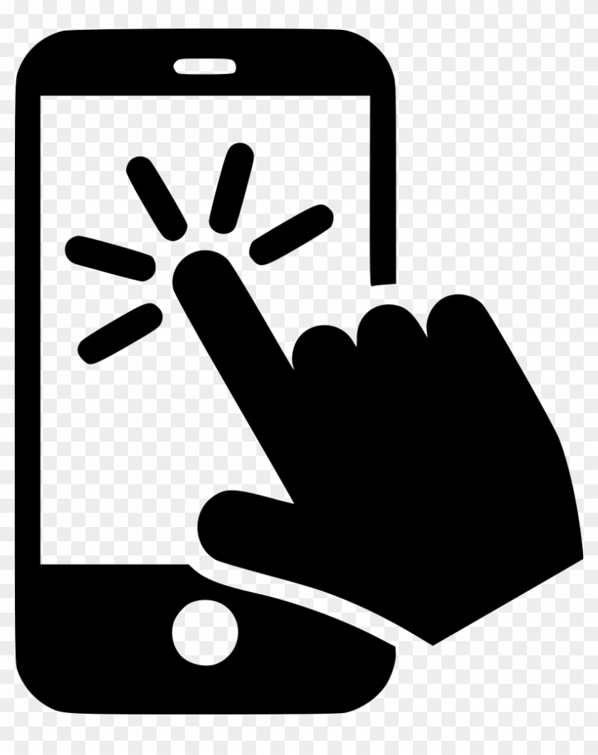 Cursor Press Button Index Finger Pointer Point Click - Press Button Icon Png Clipart