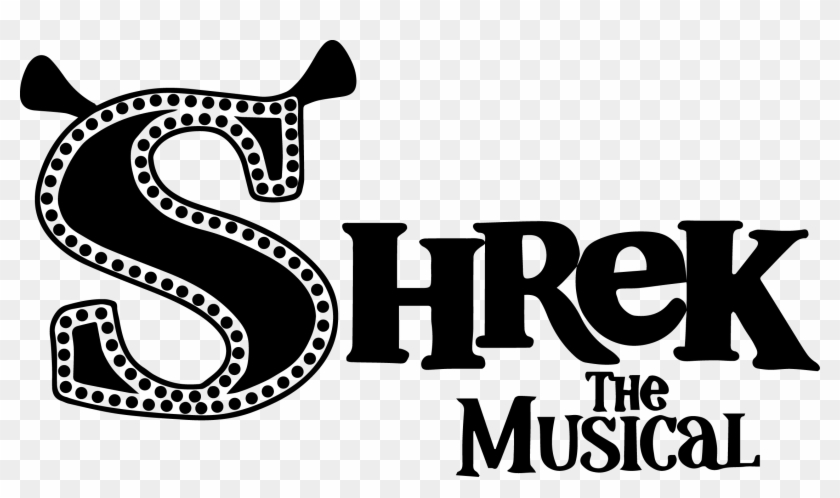 Shrek Clipart Logo - Shrek The Musical Jr Logo Black And White - Png Download #51089