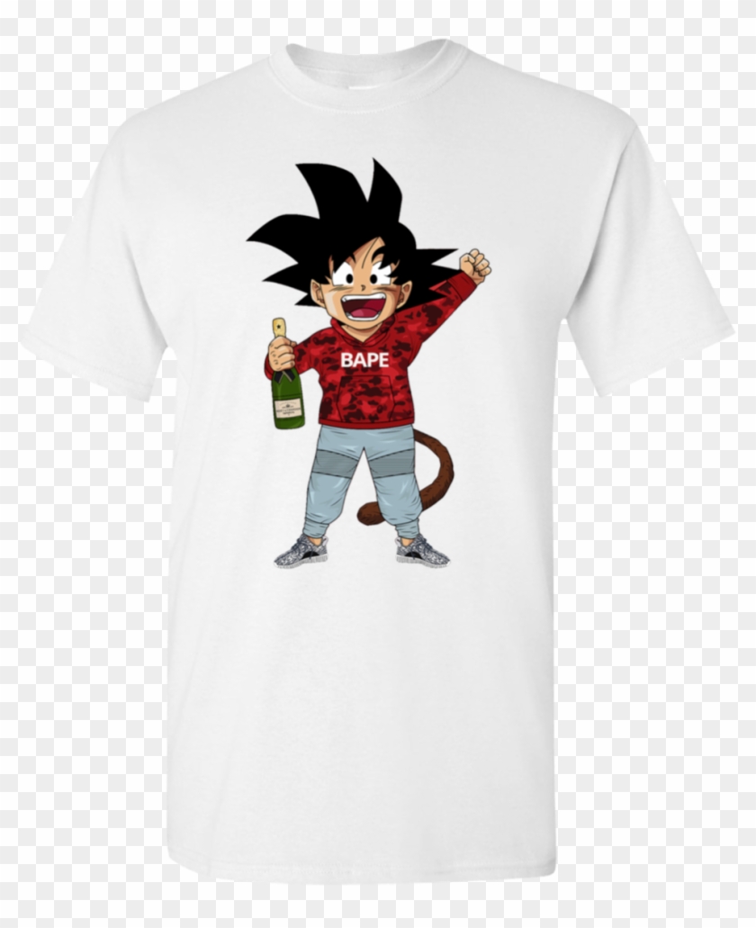 Goku Bape T-shirt - Supreme Goku Shirt Clipart