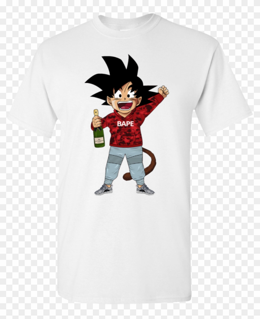 Goku Bape T-shirt - Supreme Goku Shirt Clipart #51108