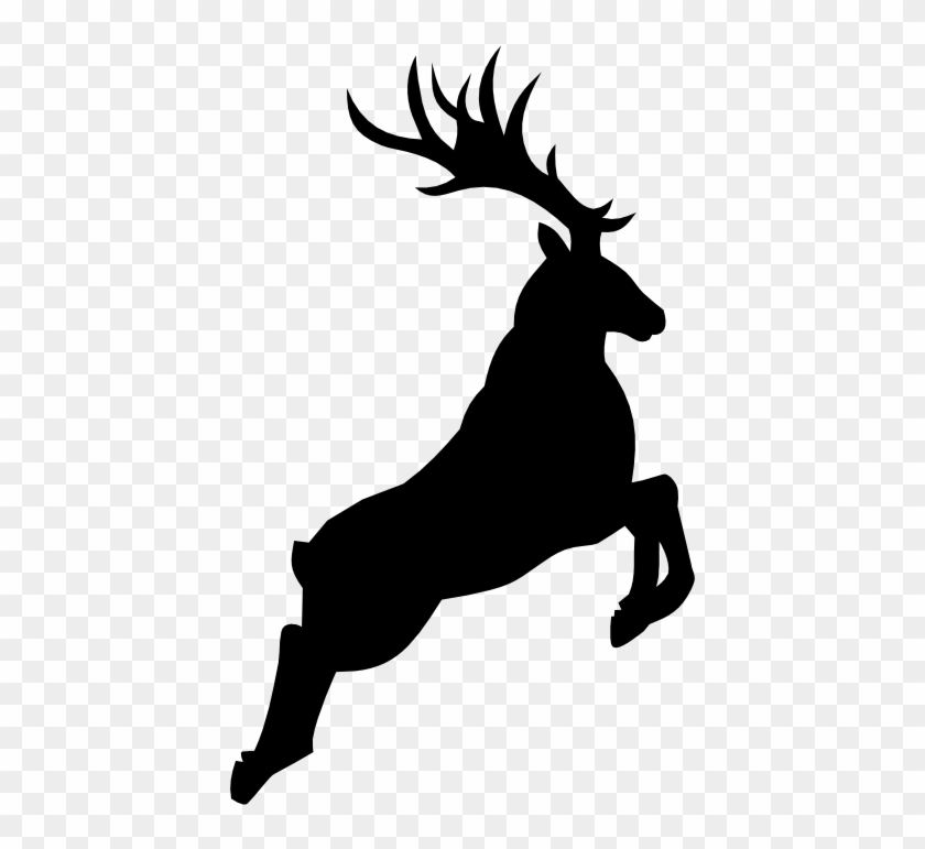 Animal Silhouette, Silhouette Clip Art - Xmas Reindeer Vector - Png Download