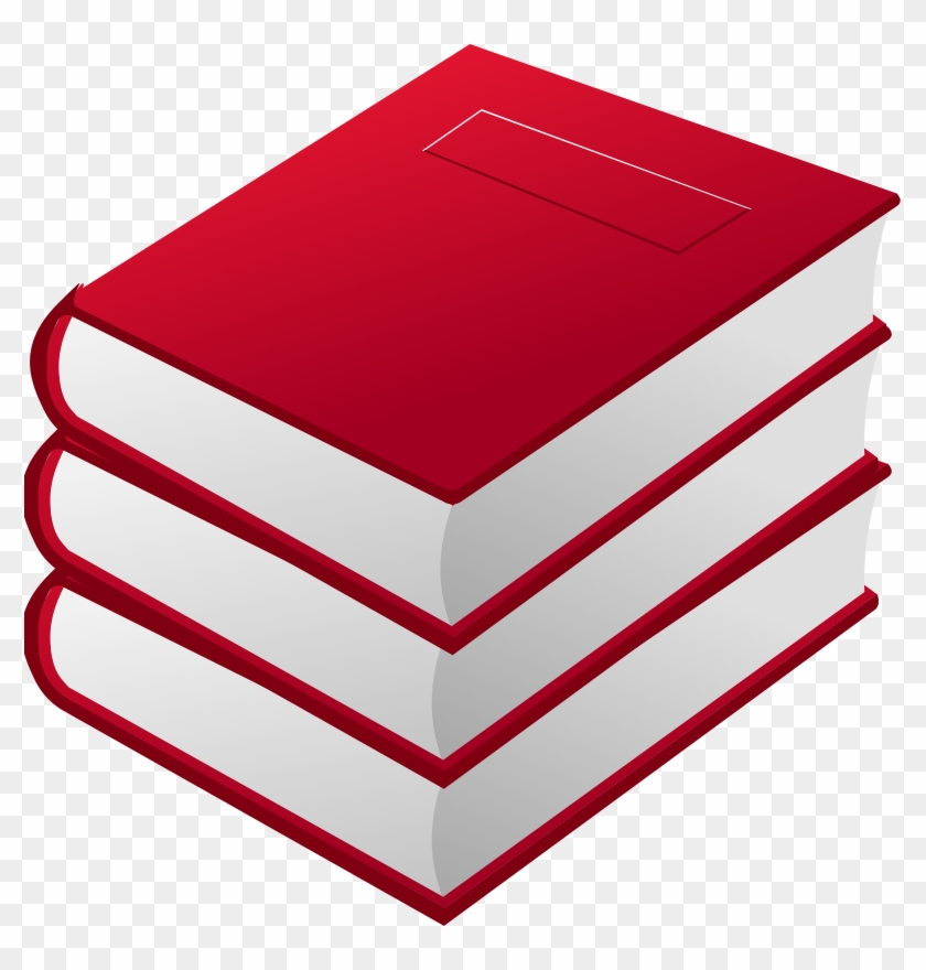 3 Red Books Clip Art - 3 Red Books - Png Download