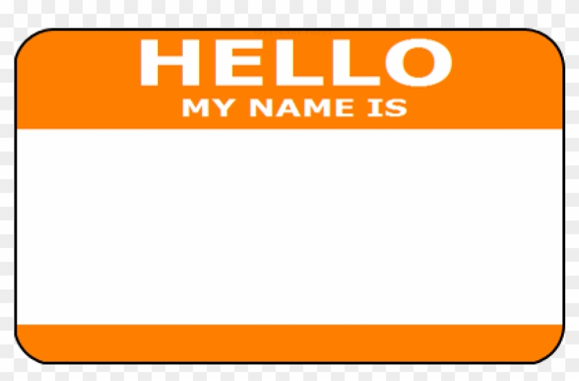 Hello My Name Is Tag Png Clipart