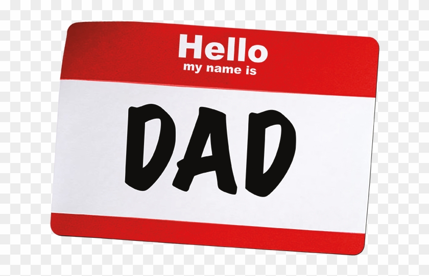 Hello My Name Is Dad - Carmine Clipart