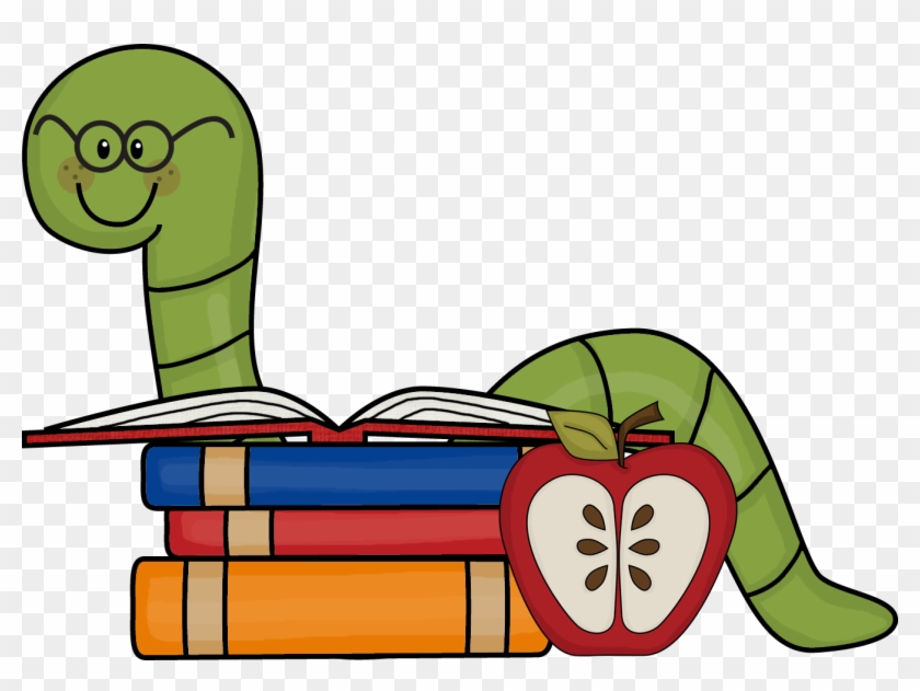 Pile Of Books Clip Art - Clipart Book Worm - Png Download