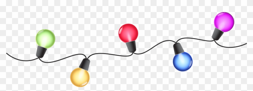Svg Black And White Download Transparent Background - Clipart Transparent Christmas Lights - Png Download