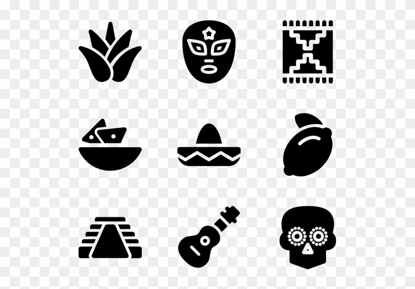 Mexican Elements Fill - Icons Chemistry Clipart #52278