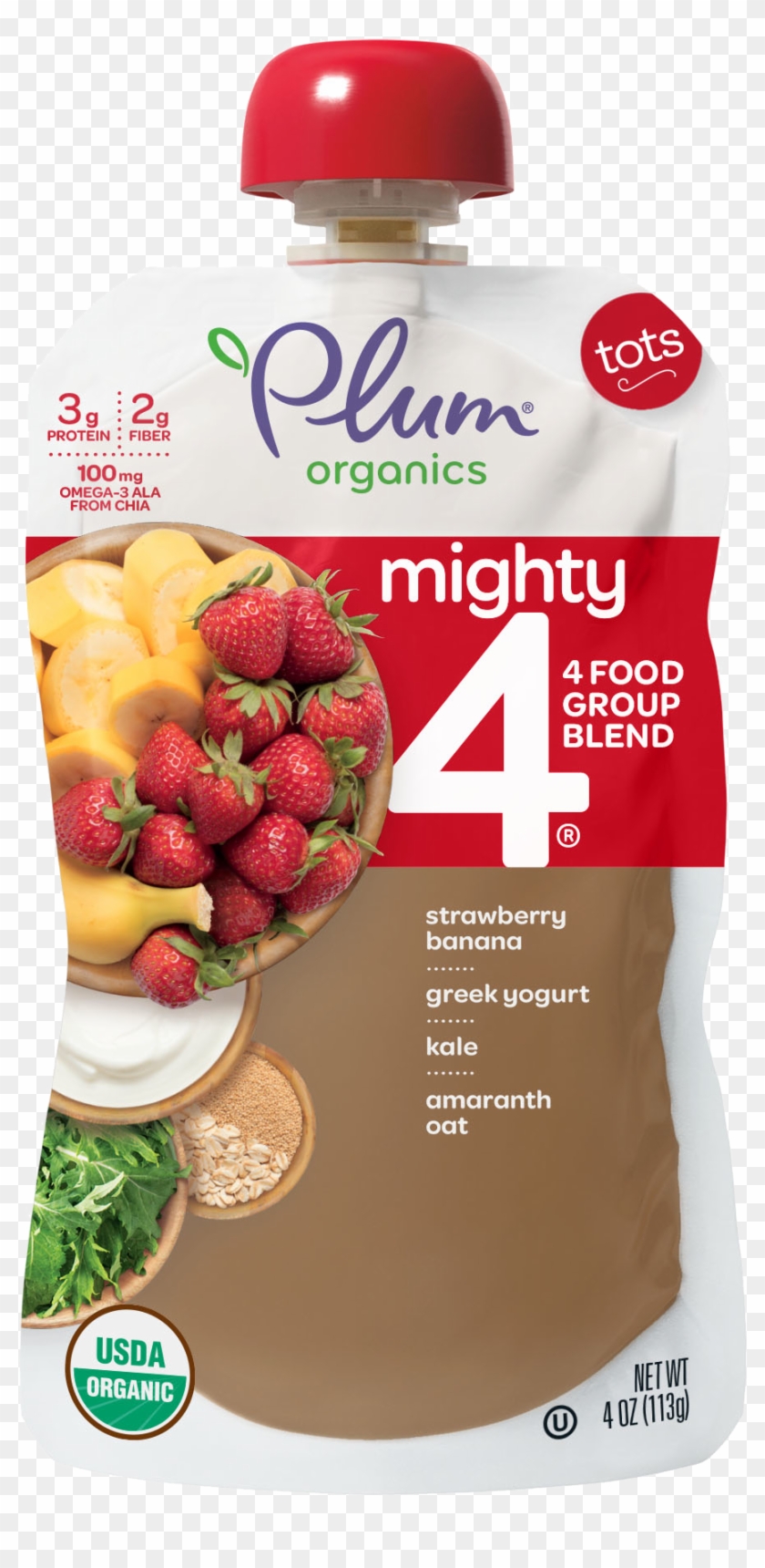 Strawberry, Banana, Greek Yogurt, Kale, Amaranth & - Plum Organics Clipart