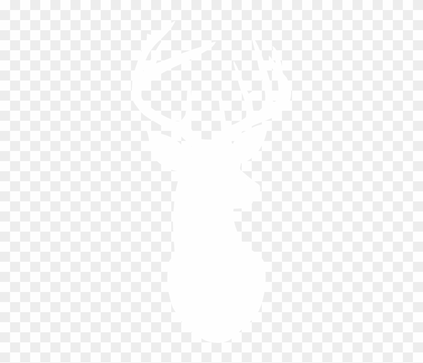 White Deer Head Silhouette Clipart