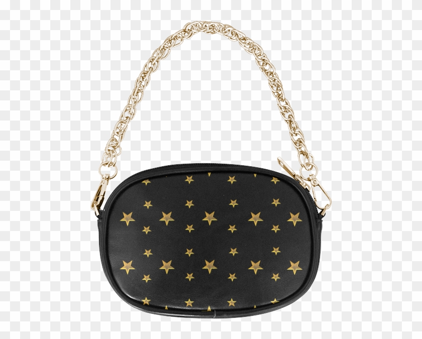 Twinkle Twinkle Little Star Gold Stars On Black Chain - Gold Star Black Purse Clipart