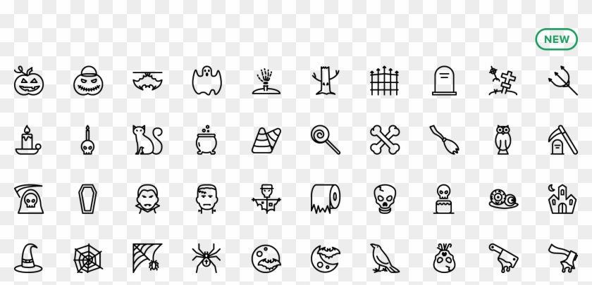 Halloween - Line Icon Robot Clipart #52828