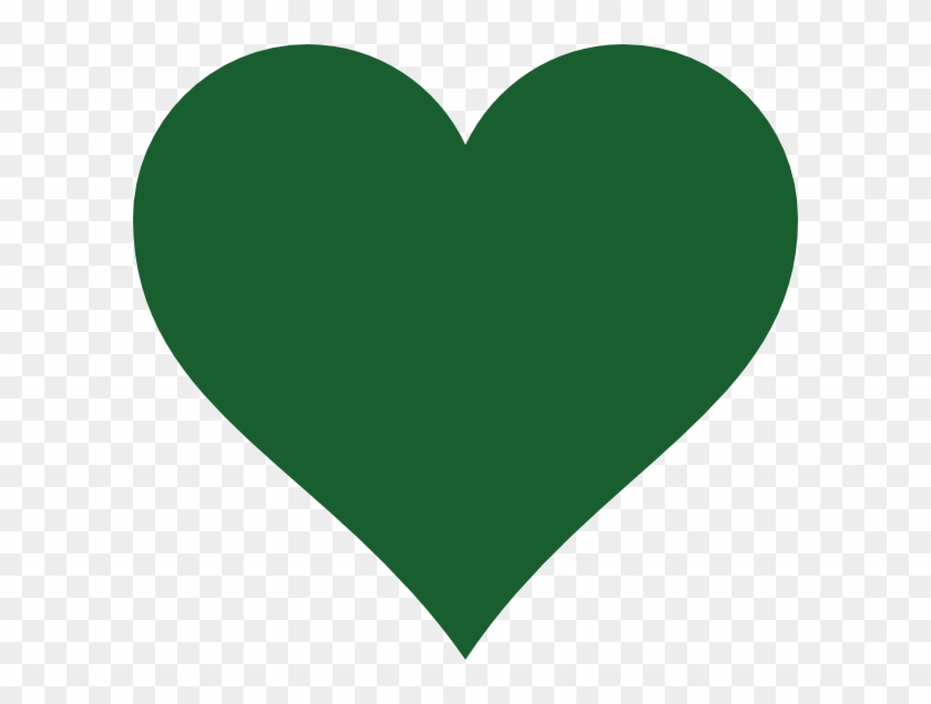 Heart Silhouette - Green Heart Silhouette Clipart #52845