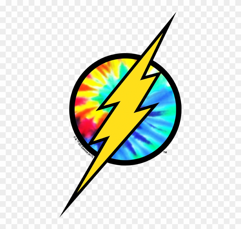 The Flash Tie Dye Flash Logo Men's Slim Fit T-shirt - Flash Symbol Coloring Pages Clipart