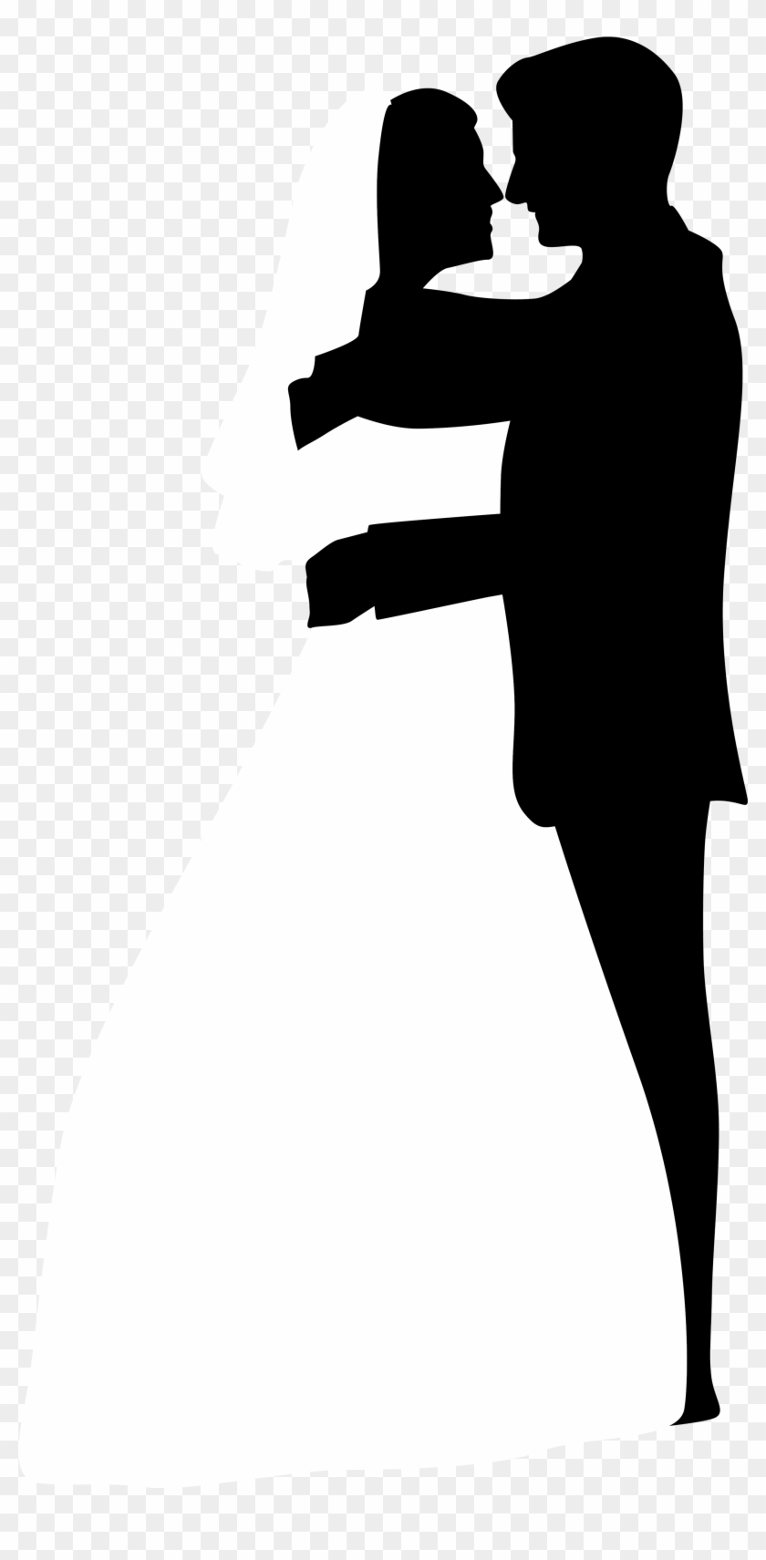Silhouette Of Couple At Getdrawings - Wedding Couples Clip Art - Png Download