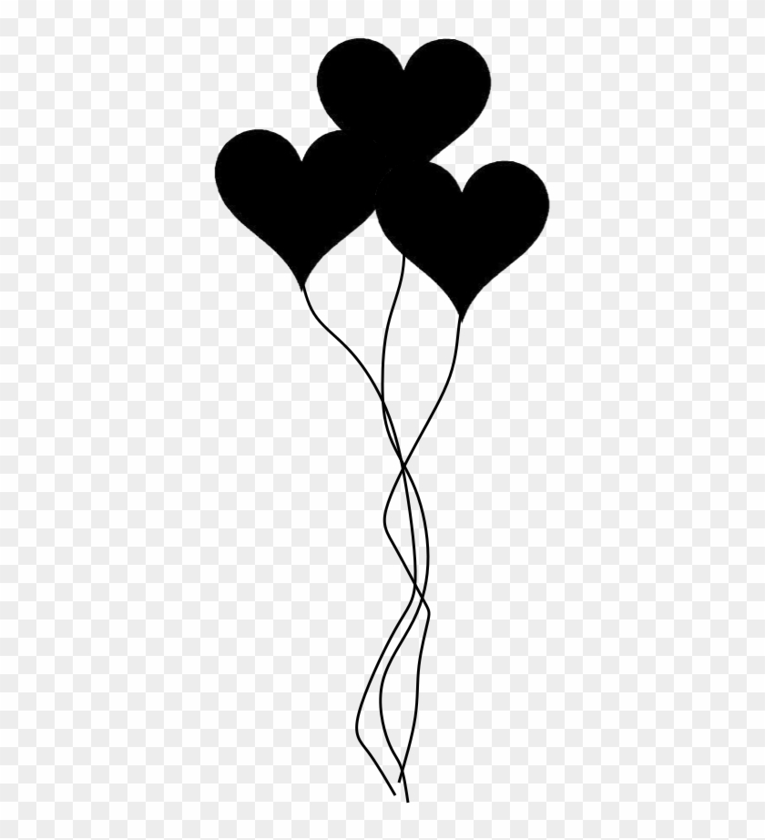 Heart Balloons Silhouette By Viktoria-lyn - Love Clipart #53422