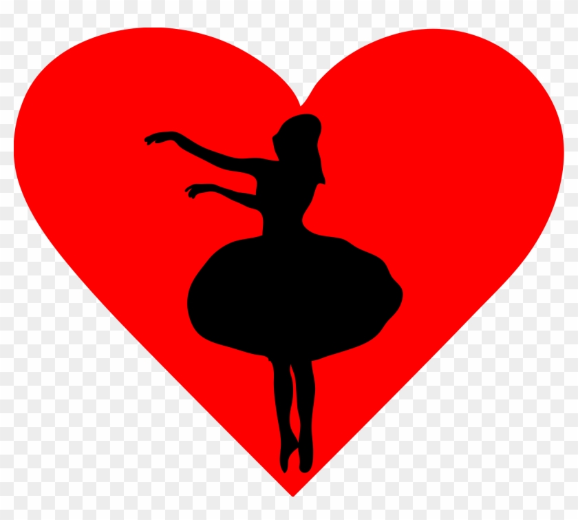 Open - Dancer In A Heart Clipart - Png Download