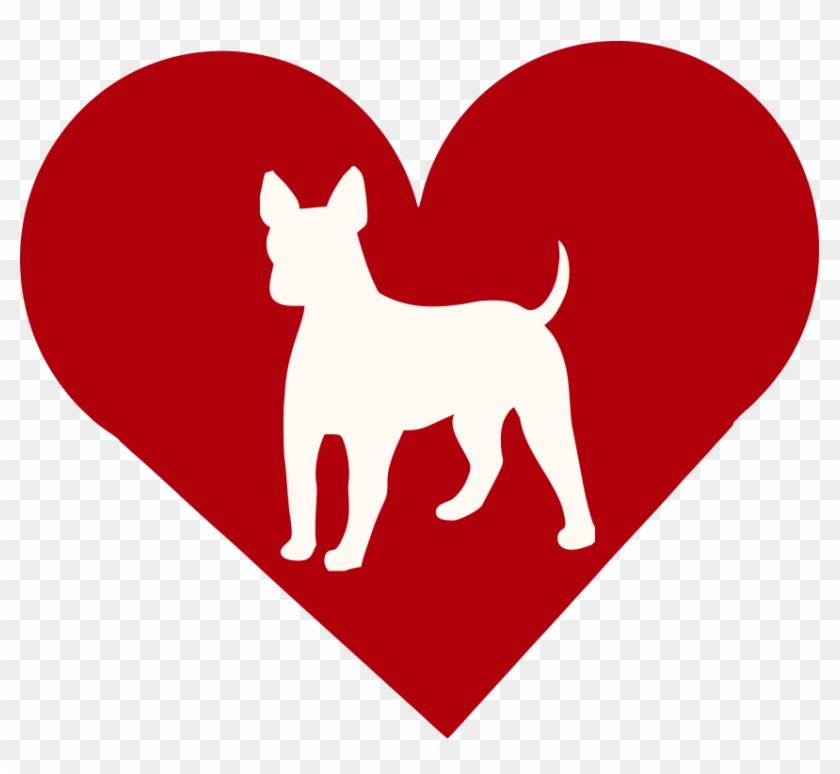 American Hairless Terrier In Heart Outdoor Vinyl Silhouette - Leukemia Heart Clipart