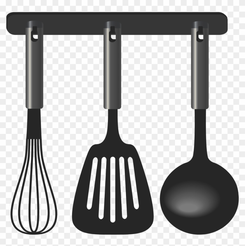 Black Kitchen Tool Set Png Clipart - Cooking Tools Clipart Png Transparent Png #53873