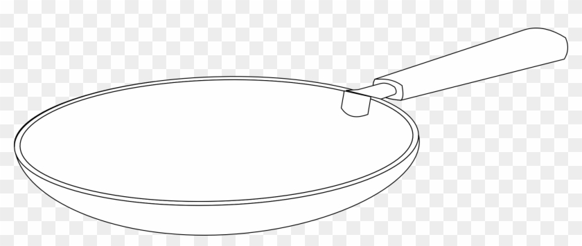 Pan Clipart Svg - Black And White Frying Pan - Png Download