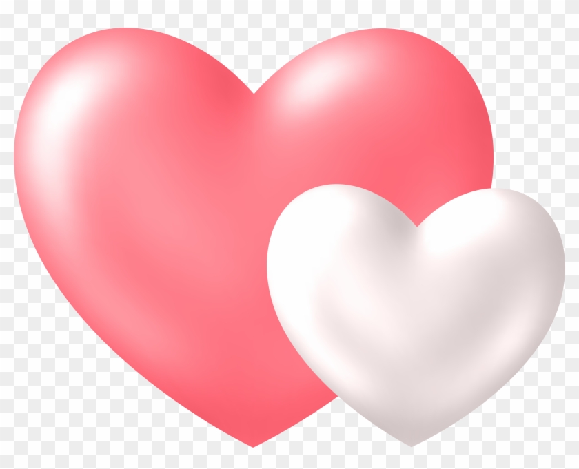 Two Hearts Transparent Png Clip Art Image - Two Heart Images Hd Png #53945