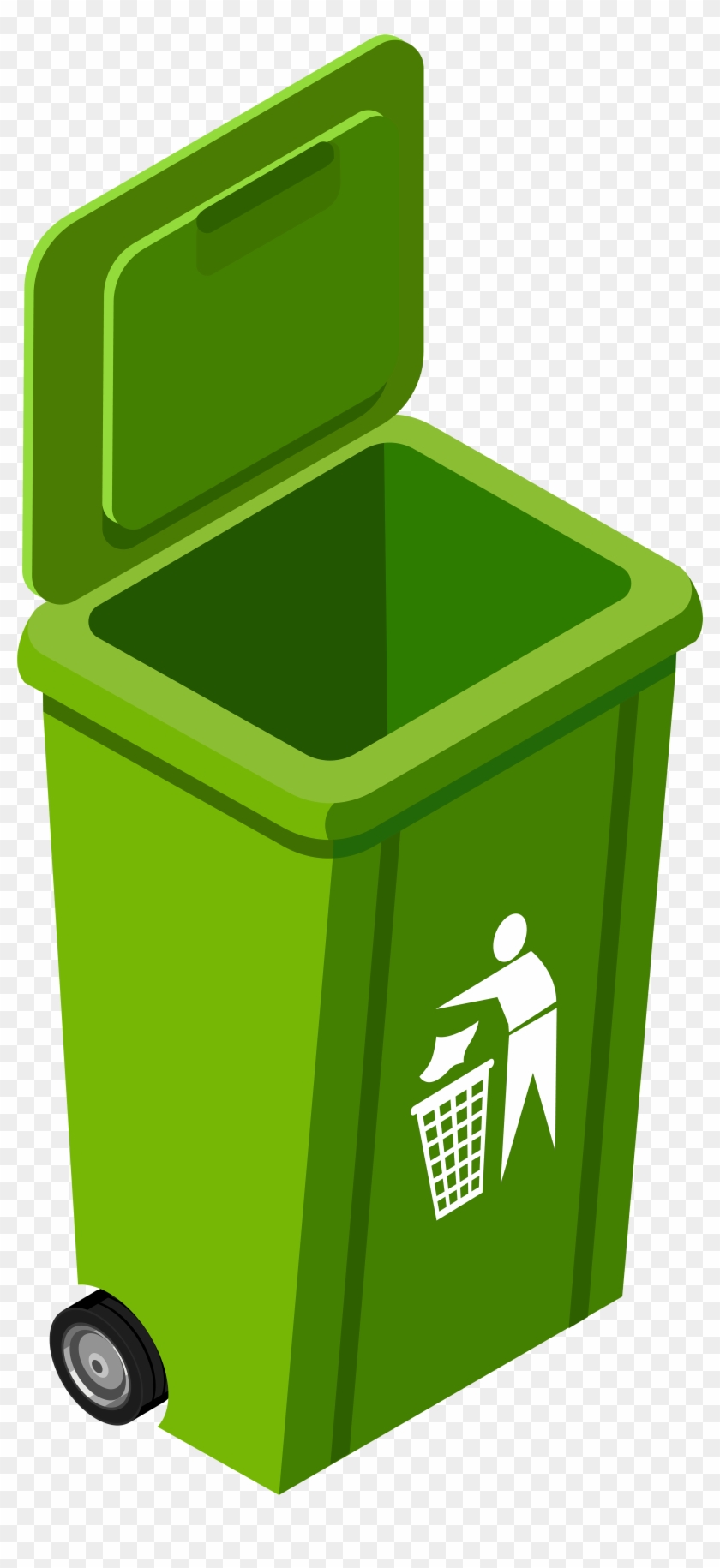 Green Trash Can Png Clip Art Image - Trash Bin Clipart Png Transparent Png