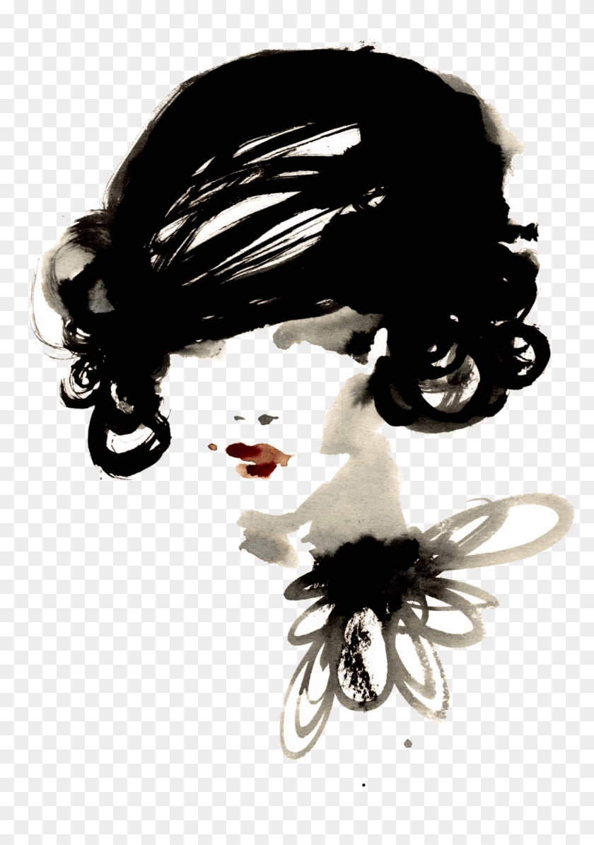 Watercolor Fashion Painting Chanel Illustration Download - Ekaterina Koroleva Illustration Clipart #54558