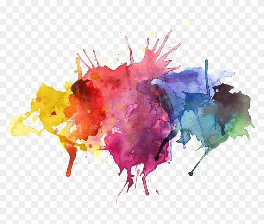 Abstract Watercolor Transparent Images Png Png Mart - Watercolor Splash Clipart