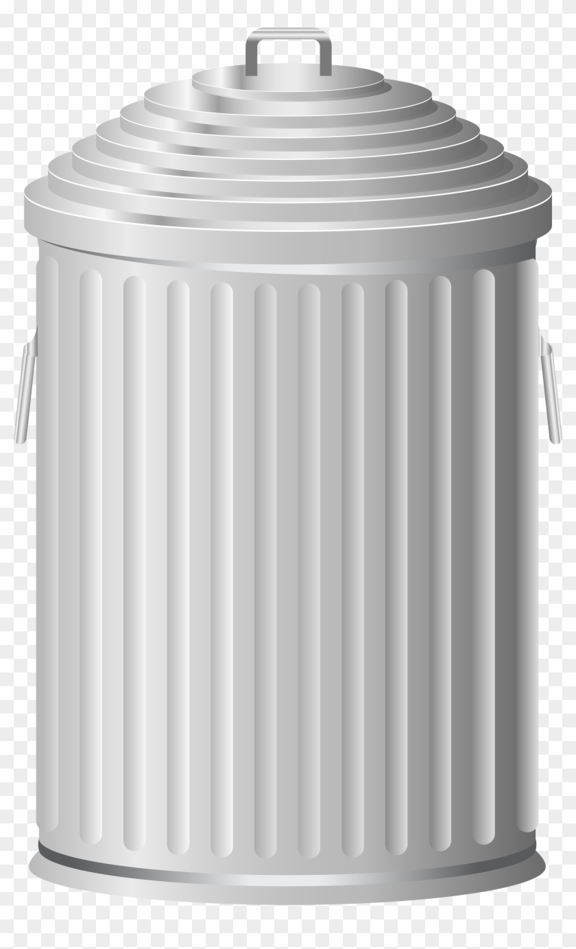 Metal Trash Can Png Clip Art Image - Plastic Transparent Png