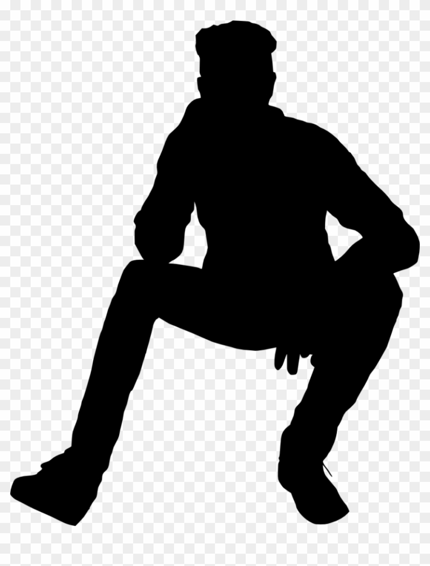 Png File Size - People Sitting Silhouette Png Clipart #54864