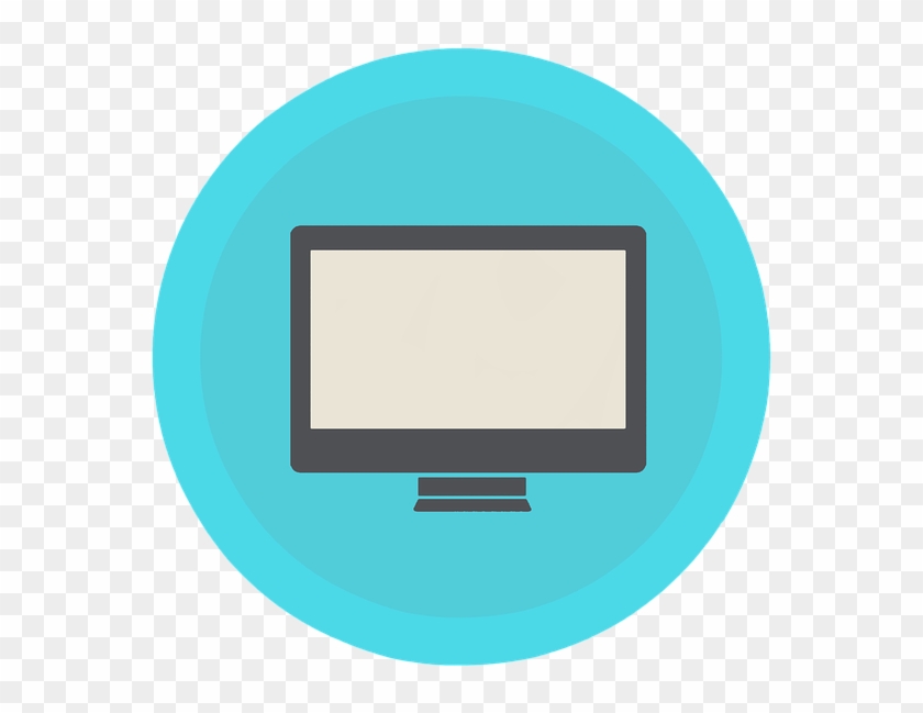 Screen Clipart Tv Icon - Stiker Tv - Png Download