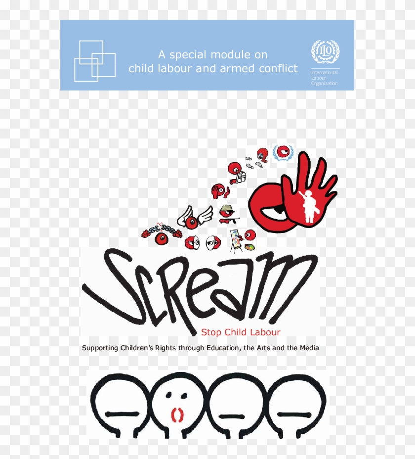 Supporting Children's Rights Through Education, The - Scream Stop Child Labour Clipart
