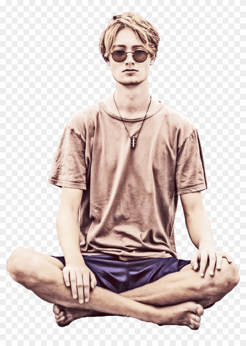 Download - Drawing Of Man Meditation Clipart #55518