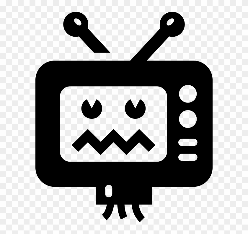 Tv Clipart Broken Tv - Png Download
