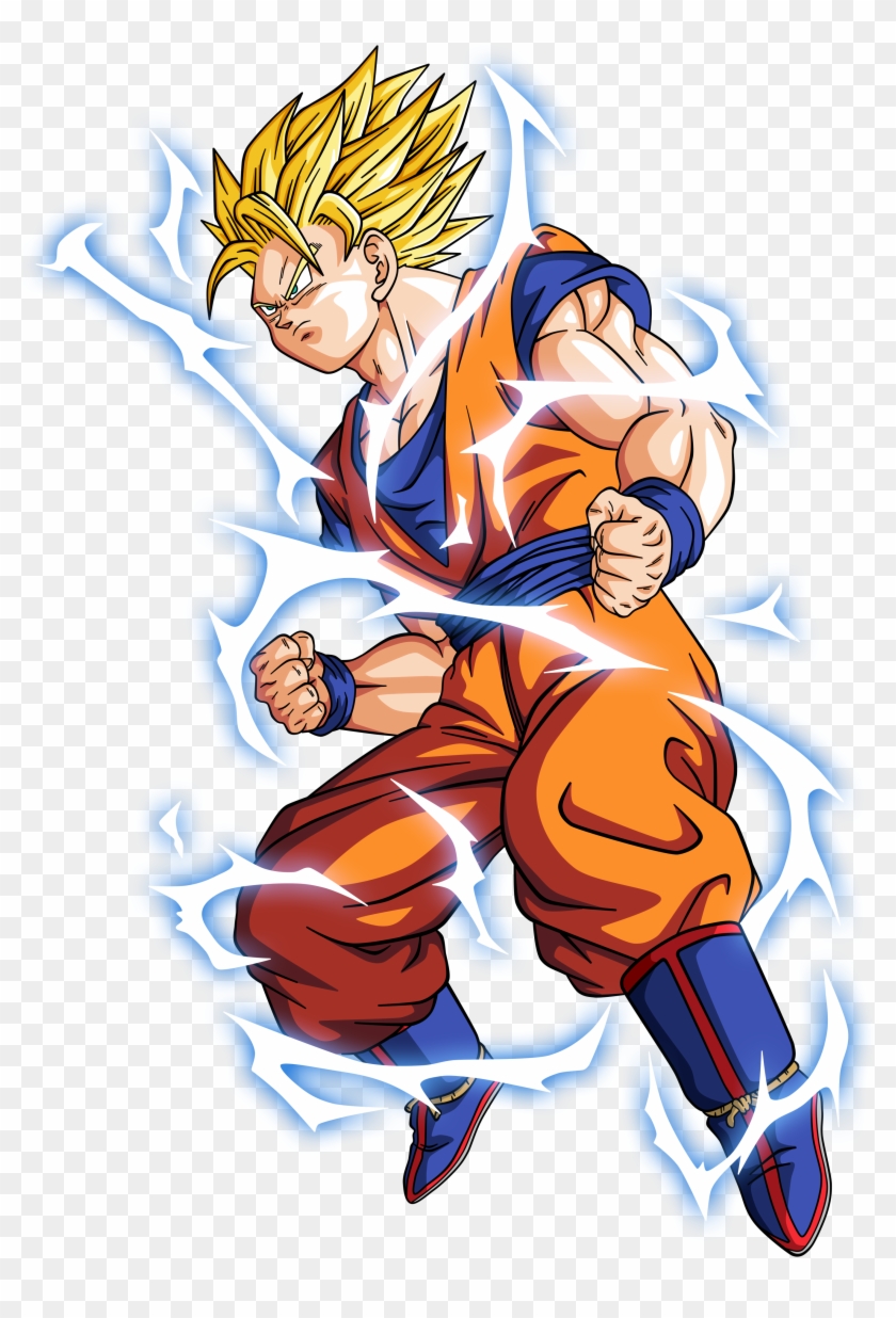 Goku Super Saiyan 2 By Bardocksonic D73adde Clipart 55668 Pikpng