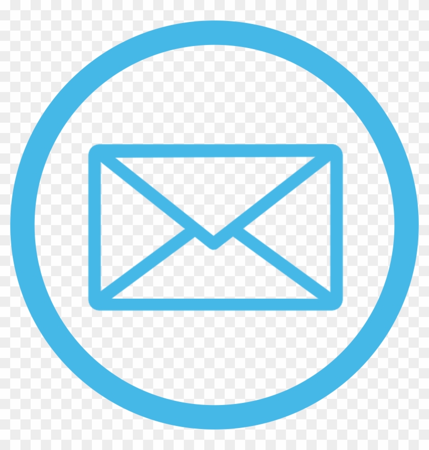 Email Icon Image - Round Mail Icon Png Clipart #55693