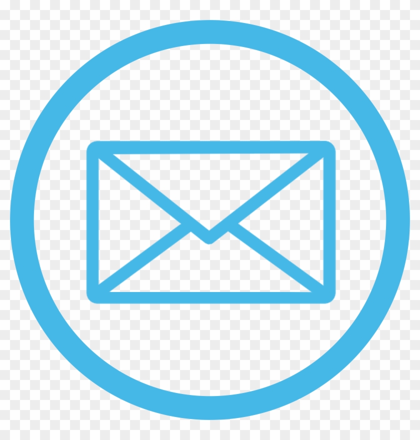 Email Icon Image - Round Mail Icon Png Clipart
